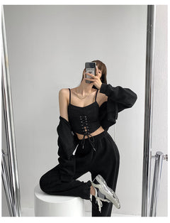 Y2k Tunic Tops Women Design Cross Bandage Camis Chic Slim Sleeveless Crop Top Female