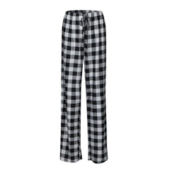 Women Christmas Pajama pants Autumn Winter Plaid Printed Pants