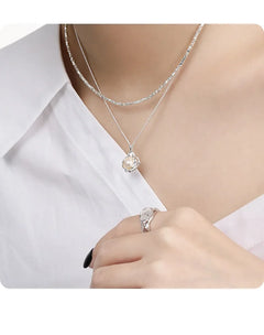 Stackable Shell Pearl Necklace