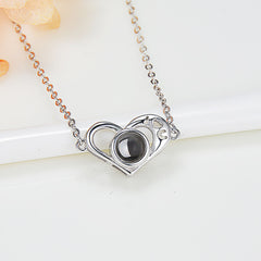 Love projection necklace with customizable photos memory of love Valentin