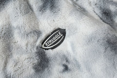 Hip Hop Jacket Streetwear Tie Dye Heart Fuzzy Jackets Warm Coats