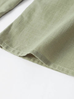 Cotton Linen Lace Up Bow Shirts Women Loose Hollow Out V Neck Long Sleeve Tops