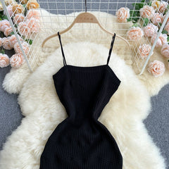 Summer Women Two Piece Set Plaid Long Sleeve Sunscreen Shirt+A-line Knitting Slip Dress