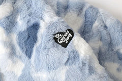 Parkas Winter Jacket Streetwear Tie Dye Fuzzy Fluffy Thicken Warm Padded Coats