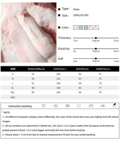 Parkas Winter Jacket Streetwear Tie Dye Fuzzy Fluffy Thicken Warm Padded Coats