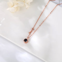 Personalized Photo Projection Necklace Clavicle Chain