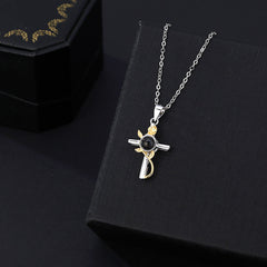 Customizable Photo Cross Projection Necklace  Pendant Jewelry