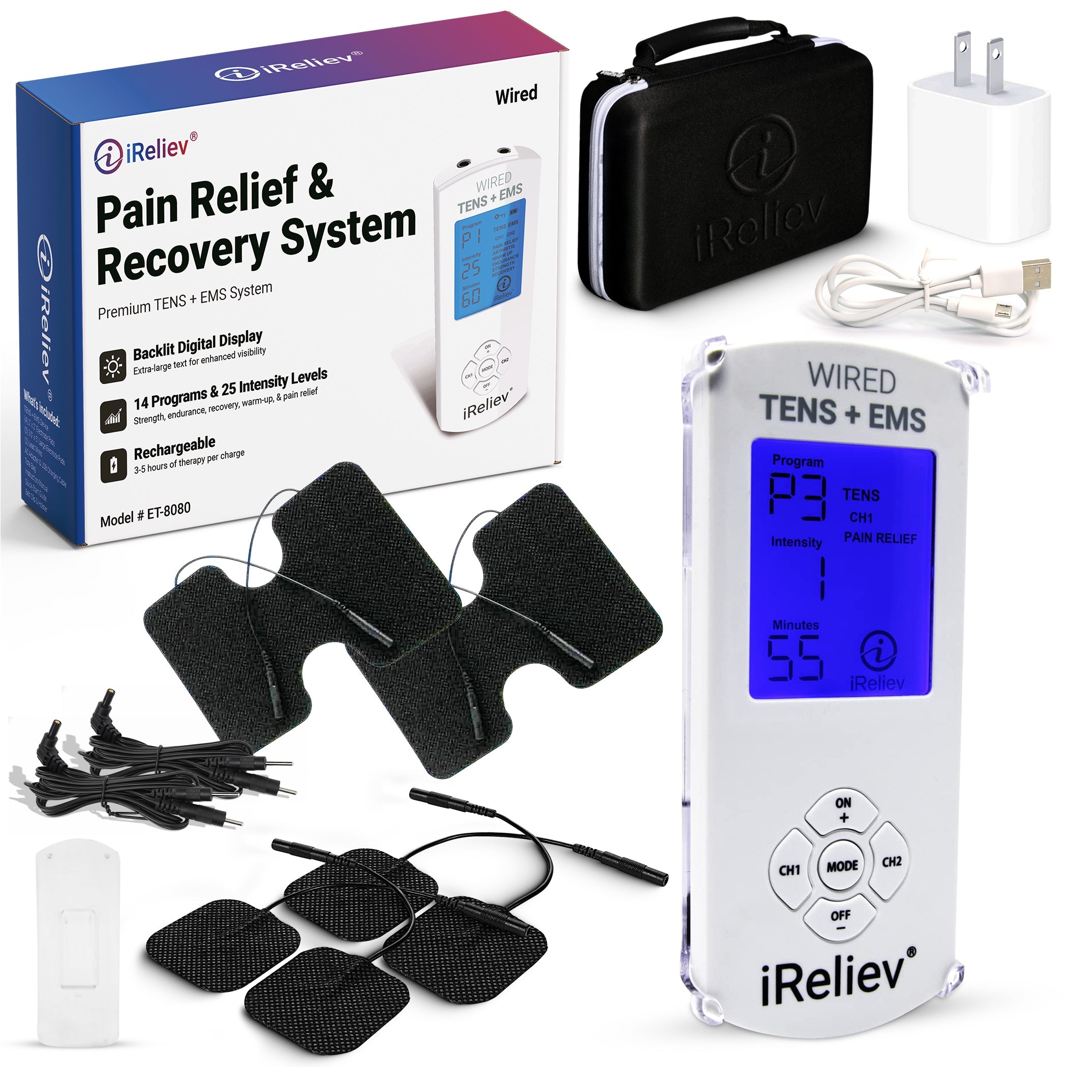 Premium TENS + EMS Pain Relief & Recovery