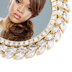 Grain Custom Photo Round Medallion Pendant Necklace Hip hop Jewelry