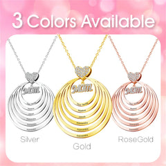 Custom MOM Infinite Love Name Necklace Personalized Kids Names Pendant