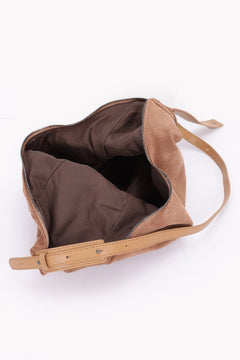 Faux Suede Bindle Bag