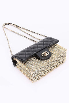 Metallic Acrylic Flap Bag