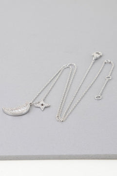 Jeweled Sun N Moon Necklace
