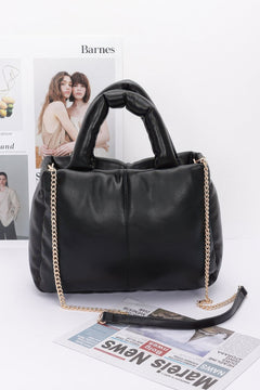 Faux Leather Padded Tote Bag