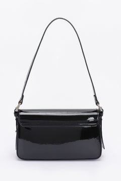 Enamel Flap Shoulder Bag