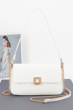 Enamel Flap Shoulder Bag