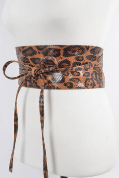 Faux Leo Kimono Belt