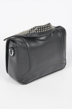Faux Leather Metal Studded Jacket Clutch