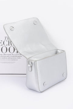 Faux Leather Metal Studded Jacket Clutch