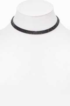 Circle Rhinestone Party Choker Necklace