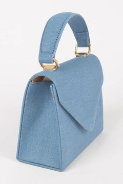 Denim Top Handle Crossbody Bag