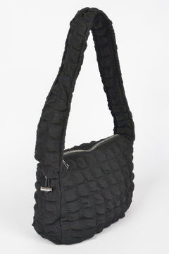 Embossed Cotton Shoulder Bag