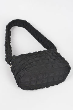 Embossed Cotton Shoulder Bag