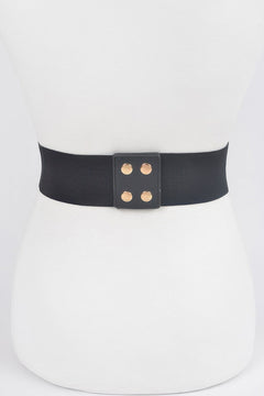 Metal Buckle Stretch Waist Belt