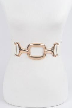 Metal Buckle Stretch Waist Belt