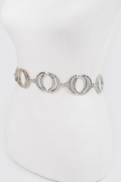 Melted Double Rings Chain Belt