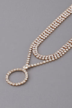 Jeweled Circle Choker Necklace