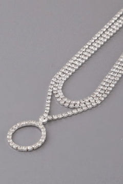 Jeweled Circle Choker Necklace