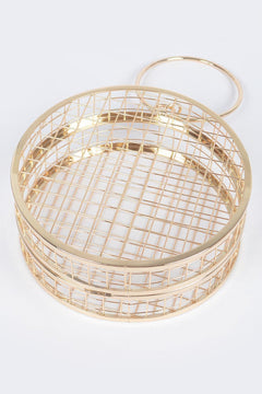 Metal Wire Round Clutch