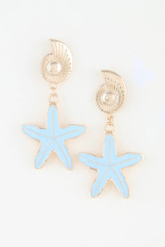 Summer Starfish Drop Earrings