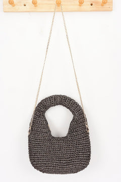 Crochet Woven Hobo Bag