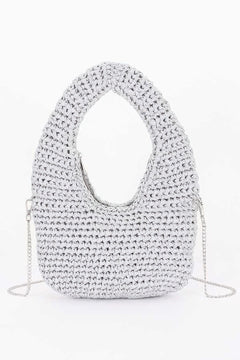 Crochet Woven Hobo Bag