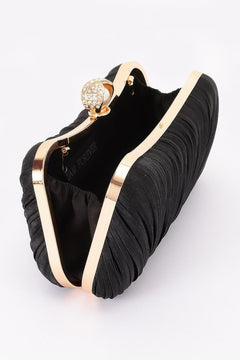 Pleated Polyester Party Clutch