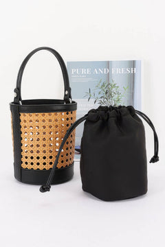 Braided Bamboo Tube Bag