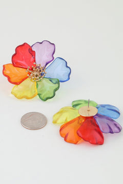 Transparent Blossom Flower Earrings