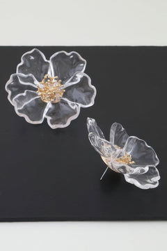 Transparent Blossom Flower Earrings
