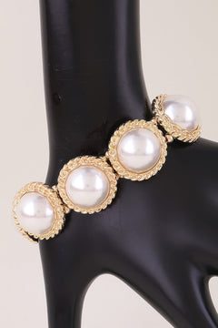 Weaved Pearl Stone Beaded Bracelet