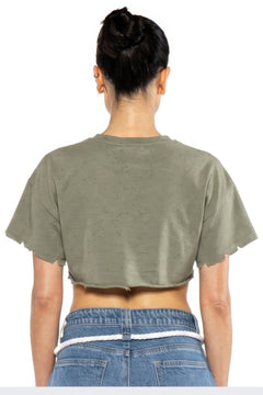 Rebel Echo Cropped Graphic Tee