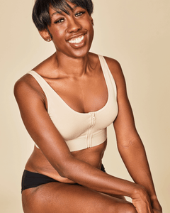 Wilderness Front‑Closure Cotton Bralette - Beige
