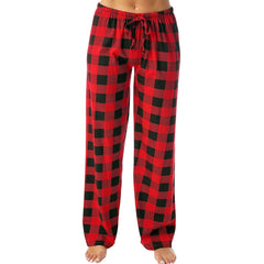 Women Christmas Pajama pants Autumn Winter Plaid Printed Pants