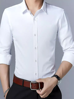 Men's Full Size Slim-Fit Long Sleeve Shirt Plus Size
