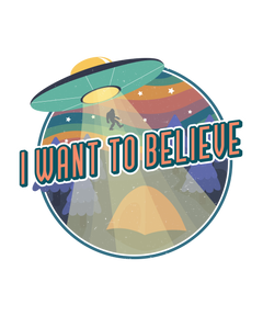 I Want to Believe Men's Bamboo Short Sleeve Printed T-Shirt