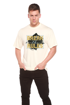 Break the Rules Men's Bamboo Viscose/Organic Cotton Short Sleeve Graphic T-Shirt