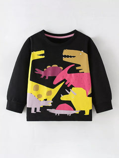 Children's Long-Sleeve Dinosaur Graphic T-Shirt