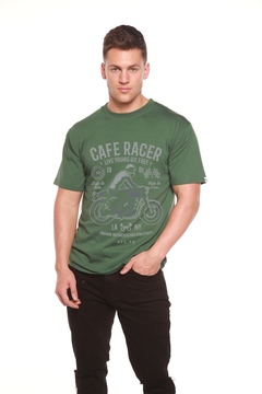 Cafe Racer Men's Bamboo Viscose/Organic Cotton Short Sleeve Graphic T-Shirt