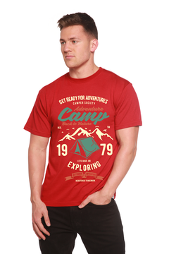 Camp Adventure Men's Bamboo Viscose/Organic Cotton Short Sleeve Graphic T-Shirt